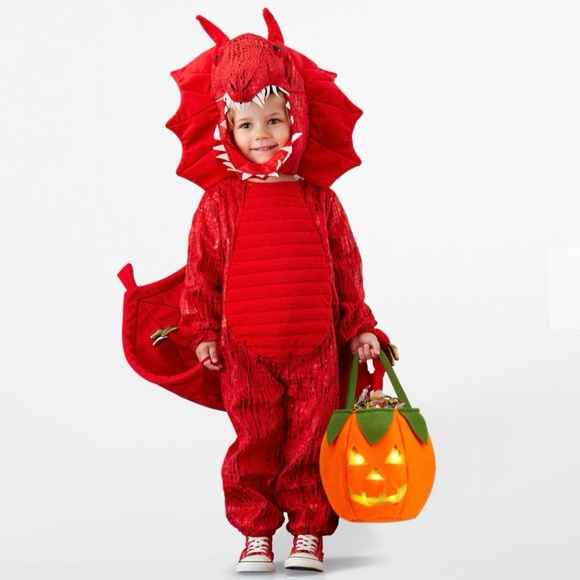 Pottery Barn Toddler Red Dragon Halloween Costume - Picture 1 of 14